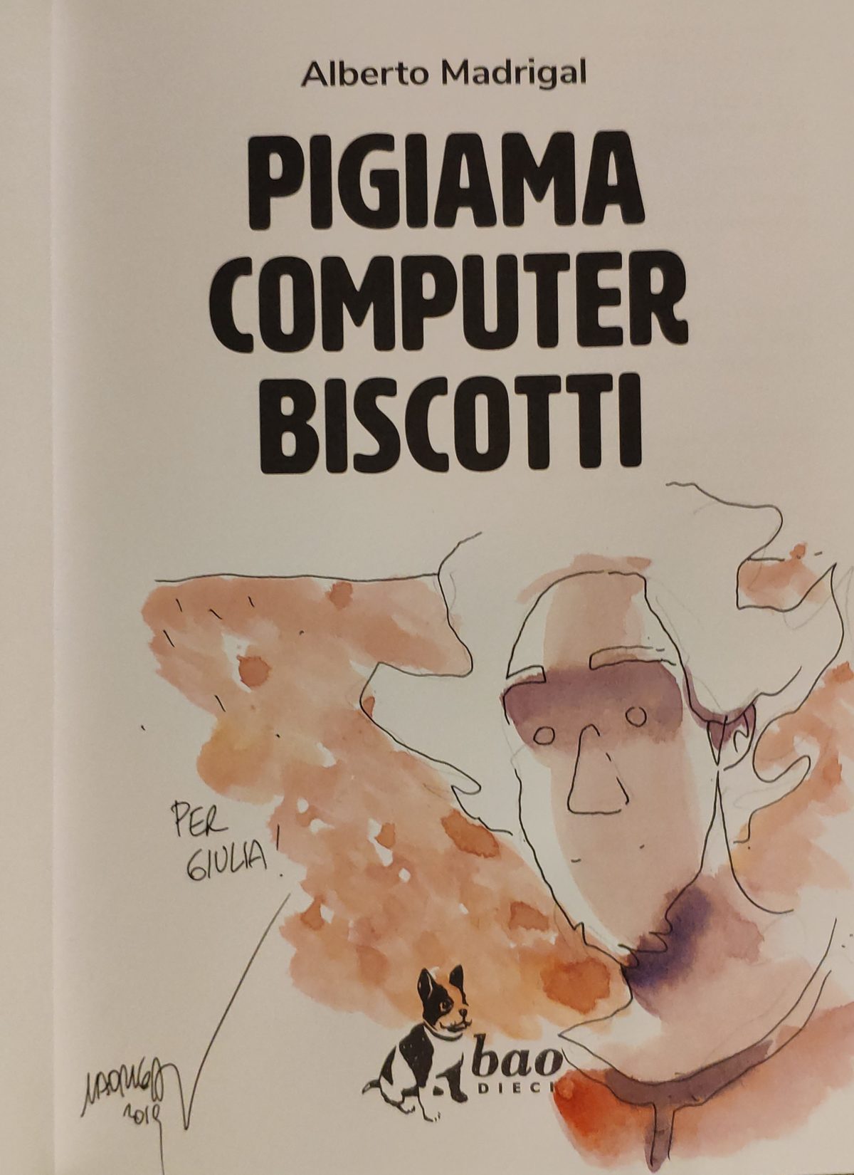 Mio caro fumetto... - Pigiama computer biscotti con dedica