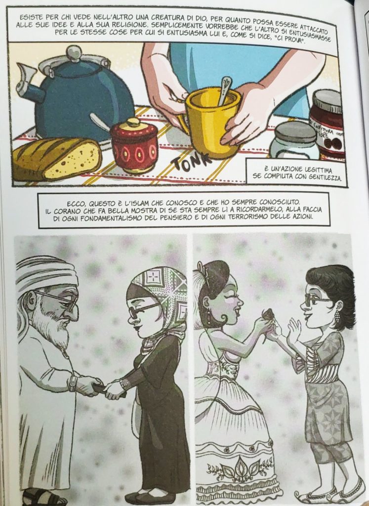 Mio caro fumetto... - Particolare de La sposa yemenita con pensiero sull'Islam