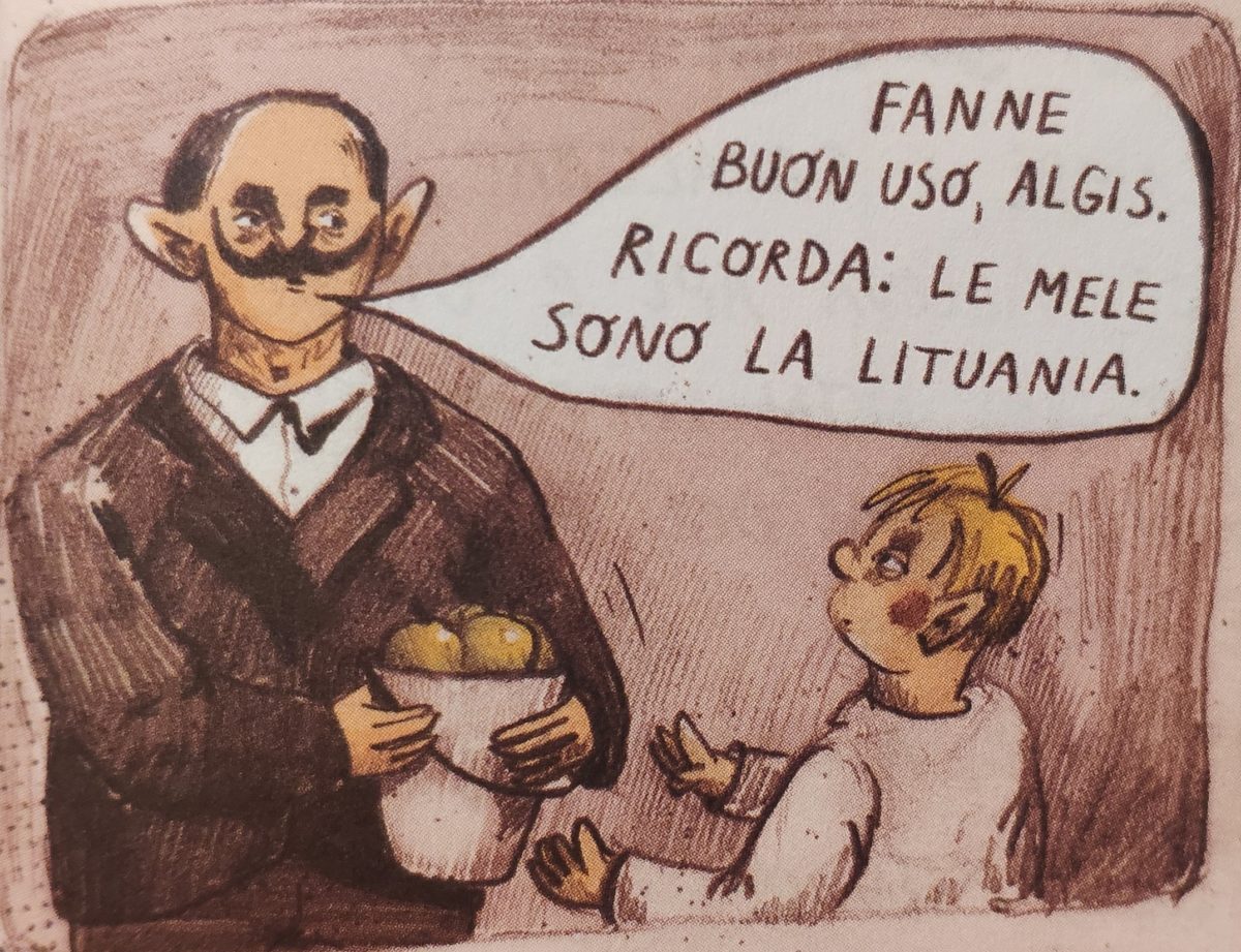 Mio caro fumetto... - Algis, il papà Romano e le mele