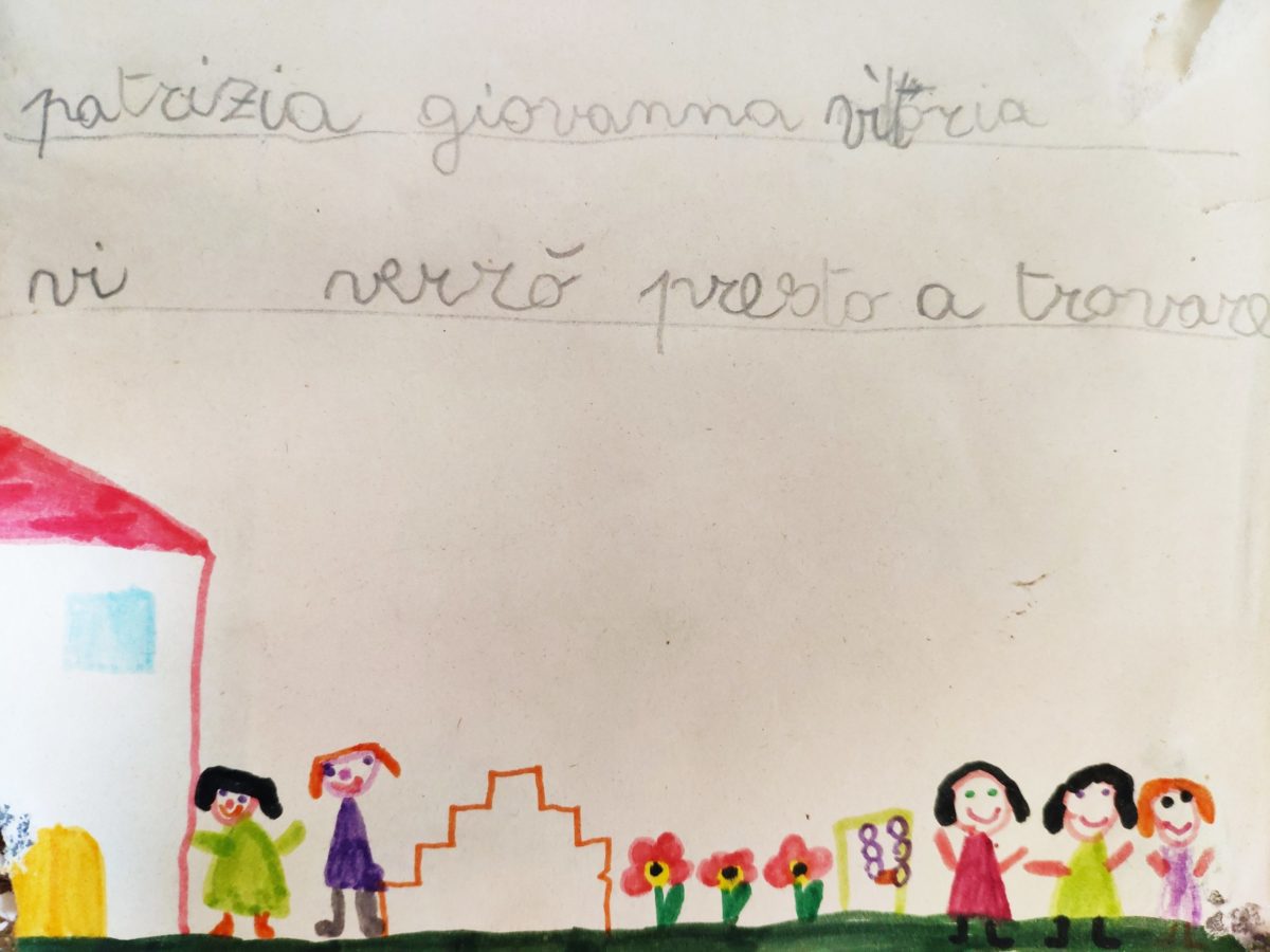 Mio caro fumetto… – Disegno della scuola e del giardino fatto da me alla Casa del bambino