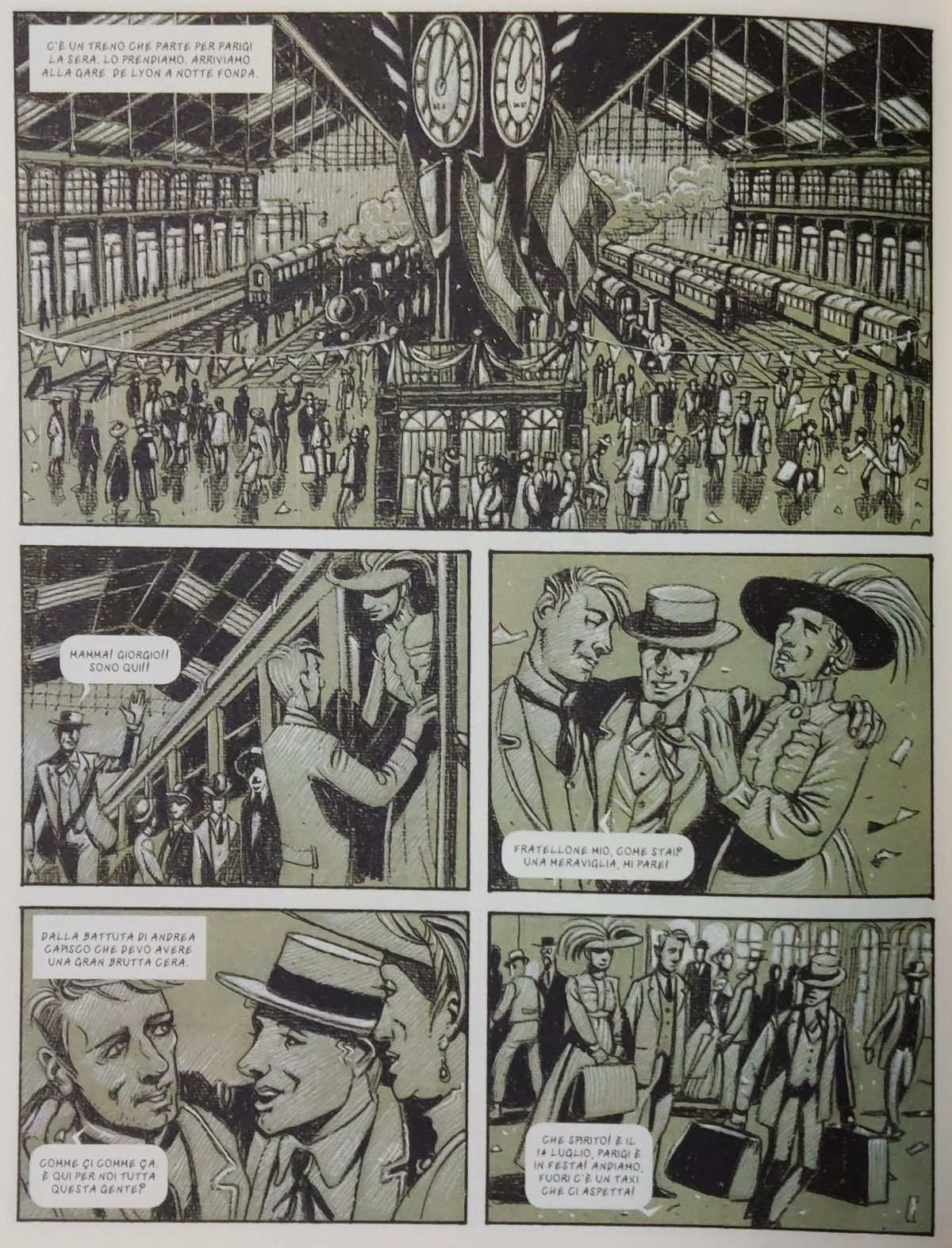 Mio caro fumetto... - L'arrivo alla Gare de Lyon a Parigi il 14 luglio 1911