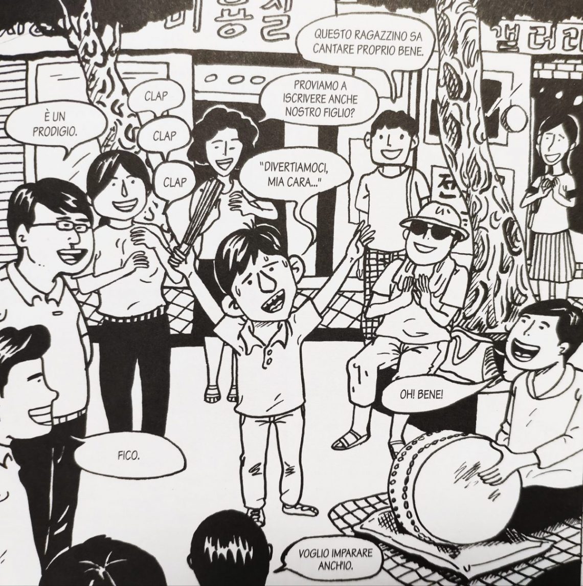 Mio caro fumetto... - Jun Choi si esibisce in strada nell'arte del pansori