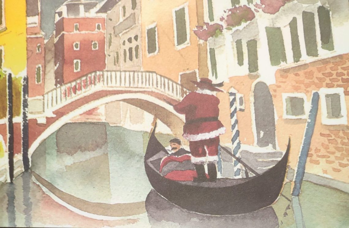Mio caro fumetto... - Babbo Natale gondoliere a Venezia