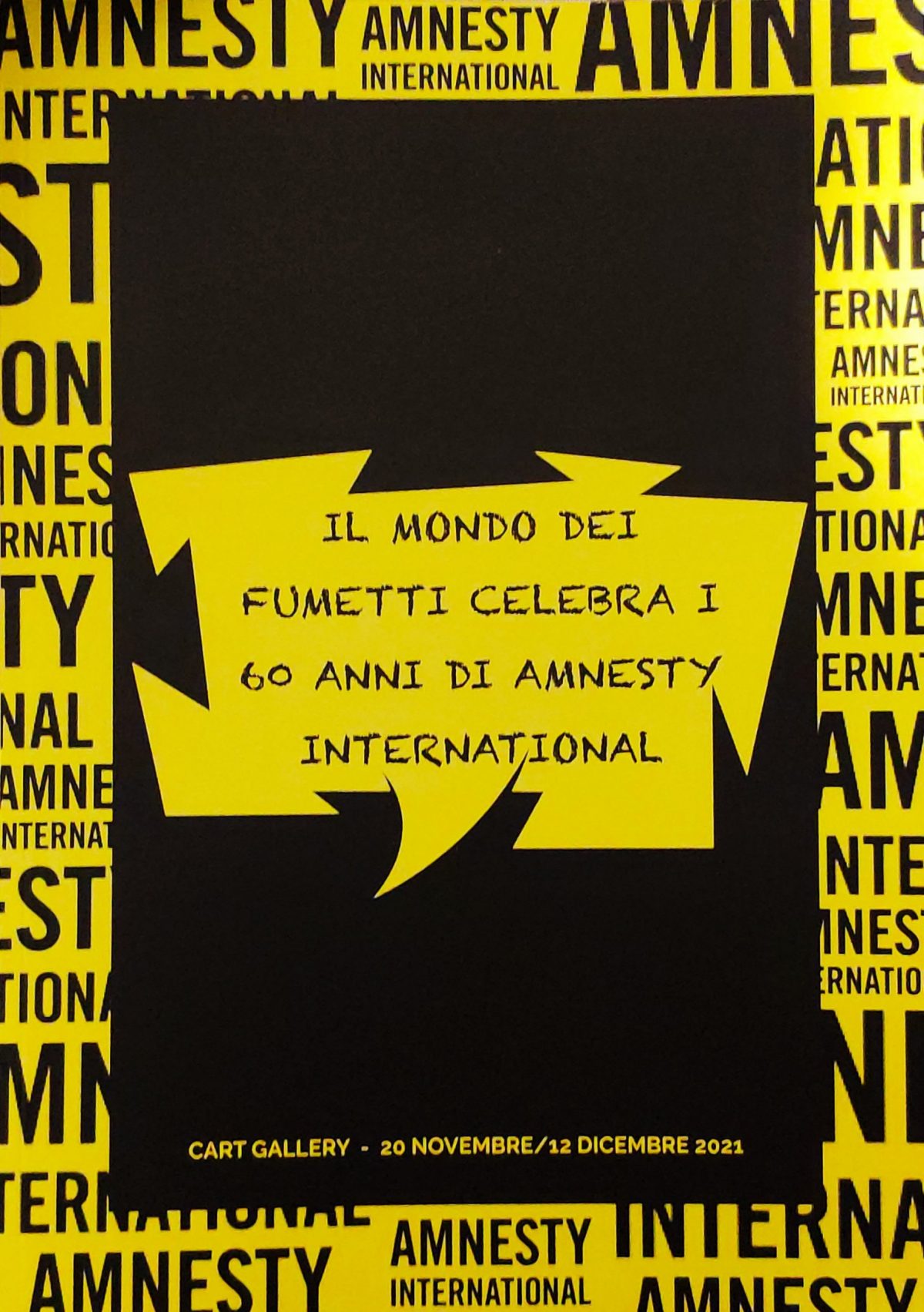 Mio caro fumetto... - Copertina del catalogo della mostra per i 60 anni di Amnesty International